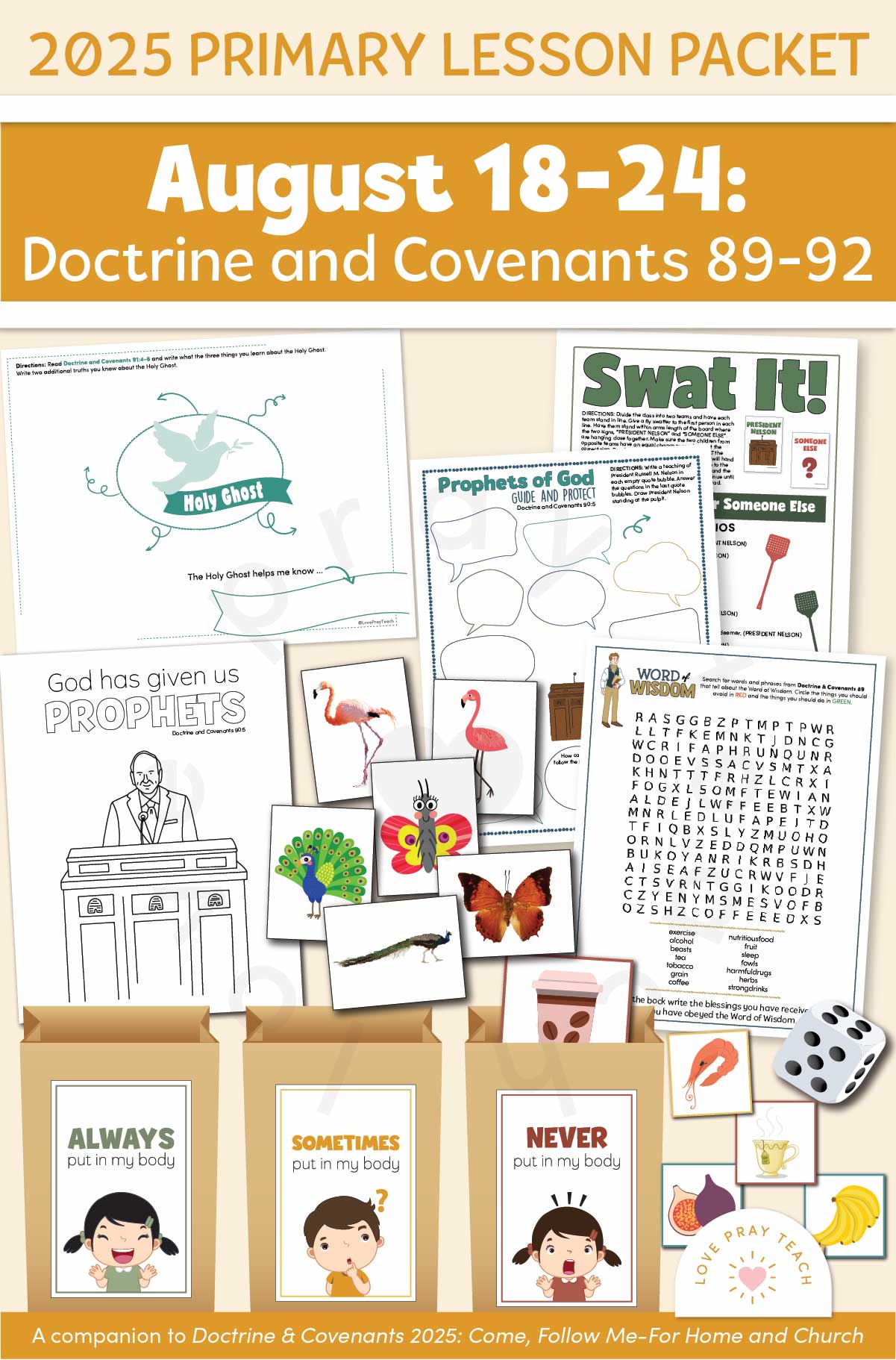 Activities and Learning Ideas for Primary Children August 18–24: “A Principle with Promise” | Doctrine and Covenants 89-92 |  A companion to 